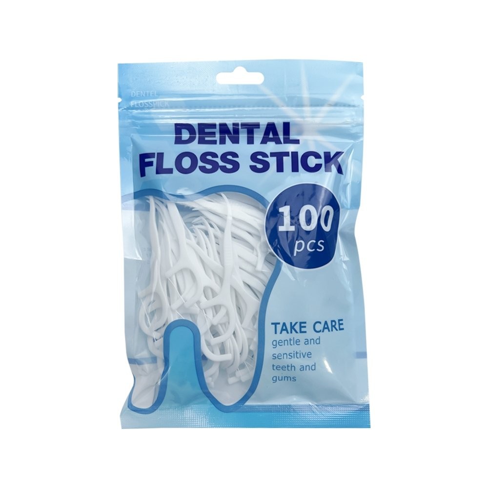 100pcs/box Dental Floss Teeth Stick Toothpicks Floss Pick