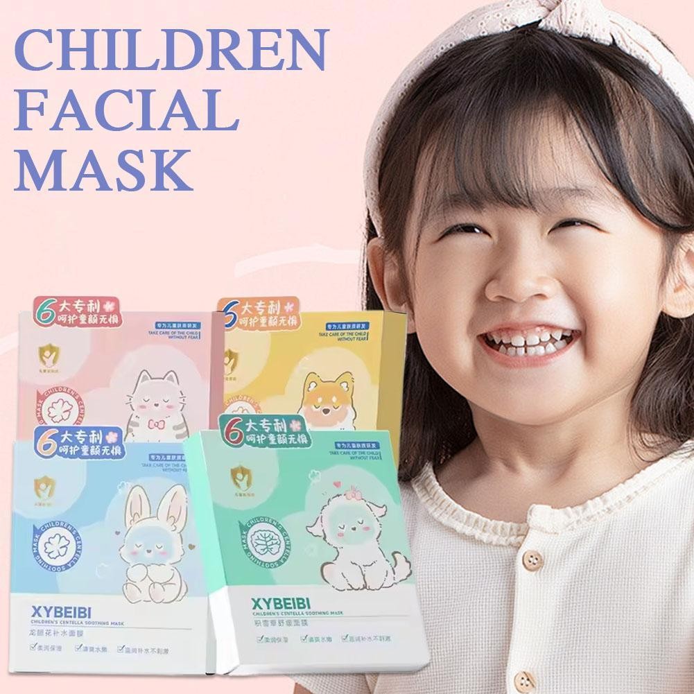 Centella Asiatica Calendula Childrens Face Mask Hydrating Care ไม่ระคายเคือง Facial Mask Skin A4j6