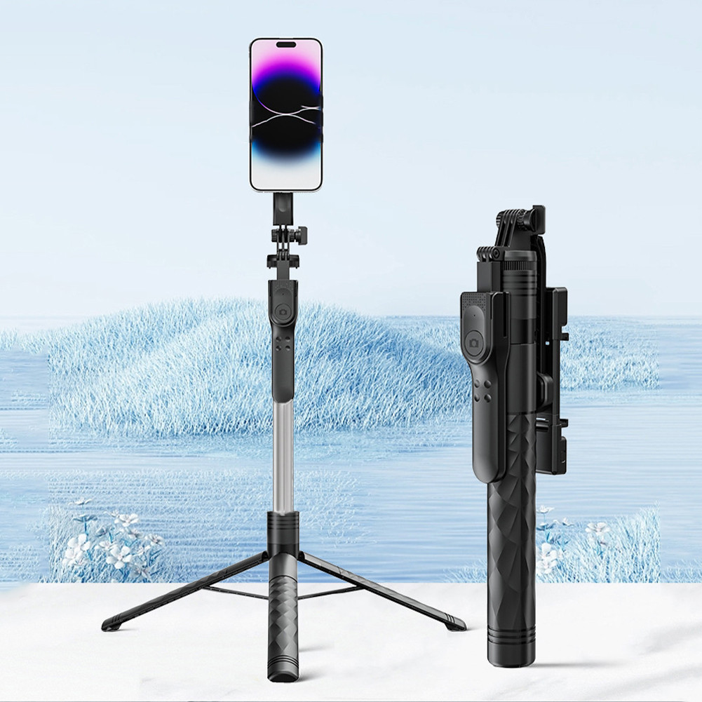 ขาตั้งกล้องโทรศัพท์ K28P พร้อมไฟ LED ยืดได้ หมุนได้ 360 องศา 180 ซม รีโมทคอนโทรล
