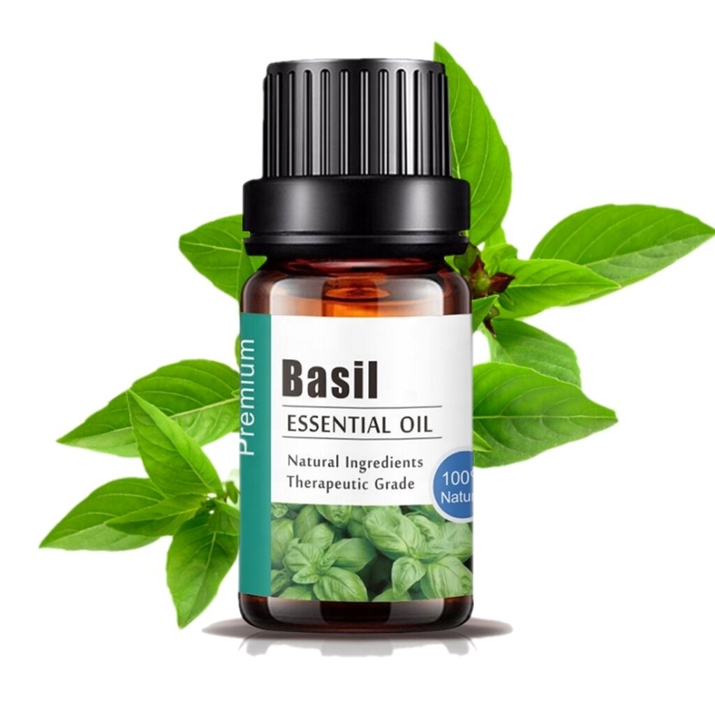 Aliztar 100% Pure Basil Essential Oil 10 ml น้ำมันหอมระเหยโหระพาแท้ สำหรับอโรมาเทอราพี เตาอโรมา เครื่องพ่นไอน้ำ ผสมน้...
