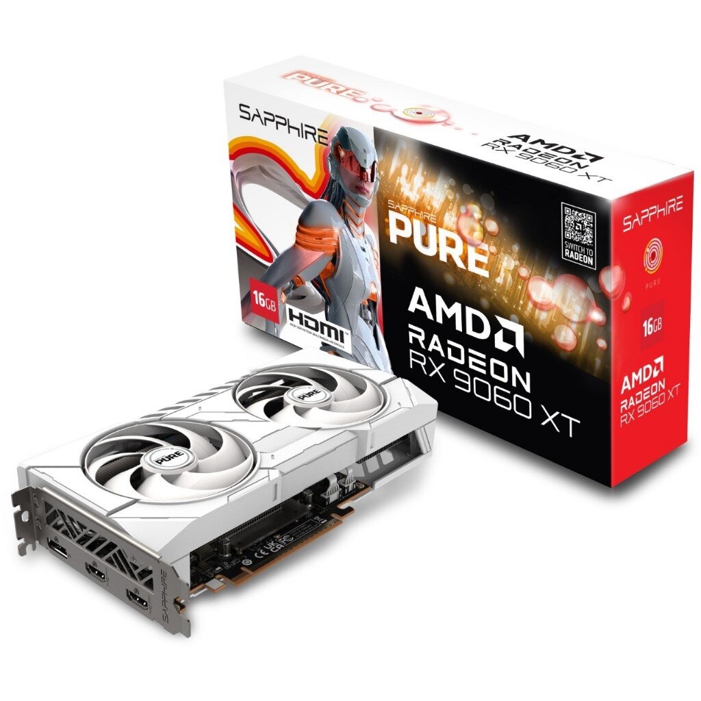 VGA Sapphire PURE AMD Radeon RX 9060 XT 16GB GDDR6 PCIe 5.0