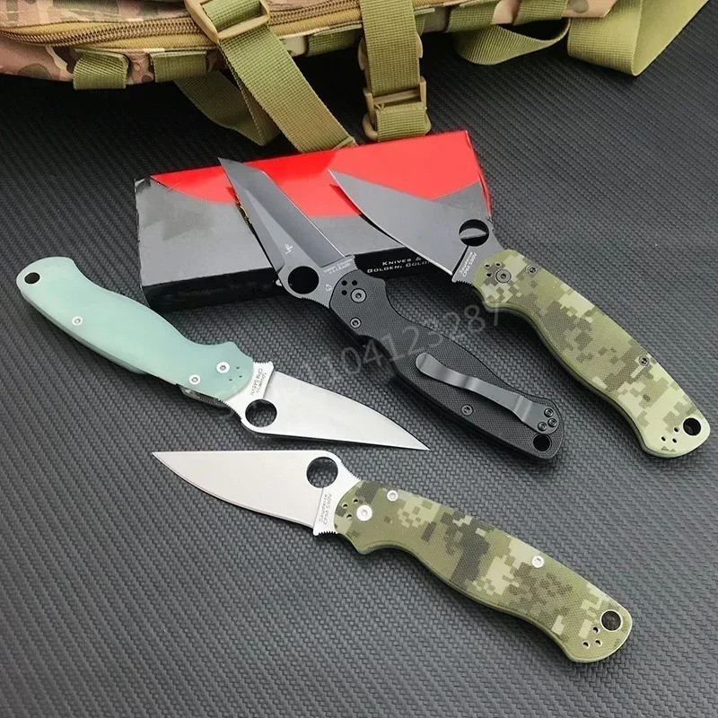 New C81 Pocket Folding Knife CPM-S30V Blade G10 Handle Stainless Steel Kitchen Cooking Knife Meat & 