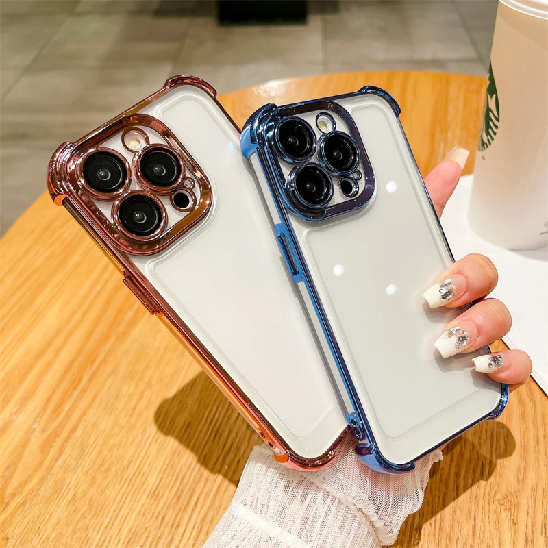 กันกระแทกชุบเคสใสสําหรับOPPO A5 A5x A3 Pro A3x A60 A79 A2 A38 A18 A78 A58 A1 A57 A97 A17 4G 5Gซิลิโคนโปร่งใสหรูหราเชลล์