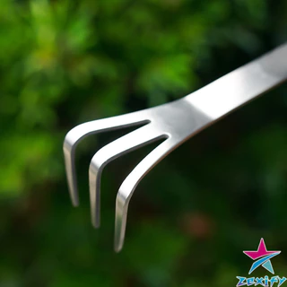 ZXF คราดน้อยสแตนเลส 20cm คราดพรวนดิน ที่สางราก อุปกรณ์ทำสวนย่อม Stainless Steel Rake