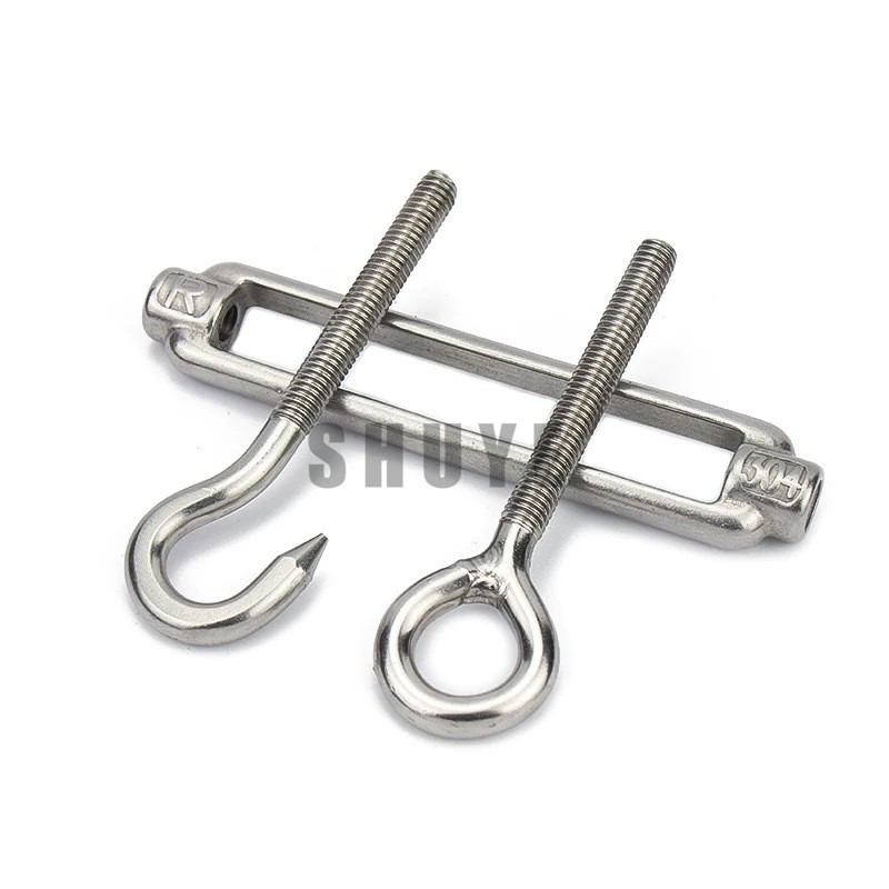 เกลียวเร่ง สแตนเลส 304 เกลียวเร่งสแตนเลส ตะขอปรับระดับ สำหรับลวดสลิง OC ขนาด M4-M12 พร้อมส่ง - รูปที่ 4