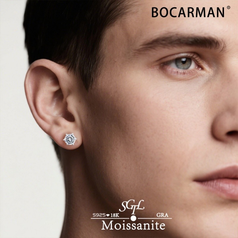 คู่ 0.6CT/1CT/2CT/4CT/6CT/10CT คุณภาพสูง S925 เงินสเตอร์ลิง 18K Gold Plated Six-Prong D สี VVS1 Mois