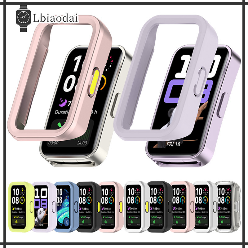 PCแข็งกรณี for Smartwatch Huawei Band 10 9 8 NFC อุปกรณ์ป้องกันหน้าจอร่องแข็งกันชนฝาครอบอุปกรณ์เสริม