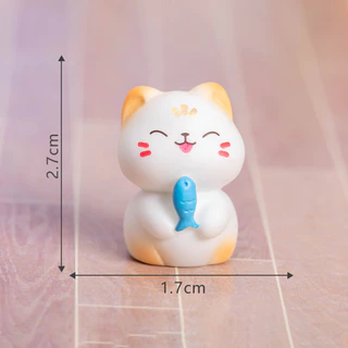 สร้างสรรค์น่ารักตุ๊กตาแมวสก์ท็อปภูมิทัศน์ตกแต่งมอสไมโครภูมิทัศน์ตกแต่งสวนทําเองฉ่ําบอนไซอุปกรณ์งานฝีมือเรซิน