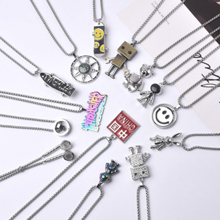 All-Match ไทเทเนียมเหล็กสร้อยคอ Hip-Hop ผู้ชาย Street Wear S…