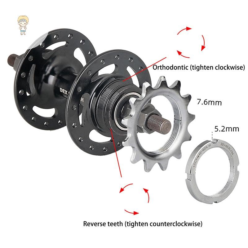 ARS 13T-18T Fixed Gear ความเร็วจักรยานล้อ Cogs Sprocket ล็อกสำหรับ Track Bike Hub TH