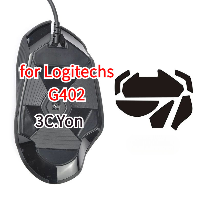 เท้าเมาส์สําหรับ Logitechs G402 Hyperion Fury เมาส์สําหรับเล่นเกมแบบมีสาย Esports Skates Teflon PTFE HyperSpeed Glides 3M วัสดุสติกเกอร์ Enhanced Ice รุ่นขอบโค้ง Smooth ดี