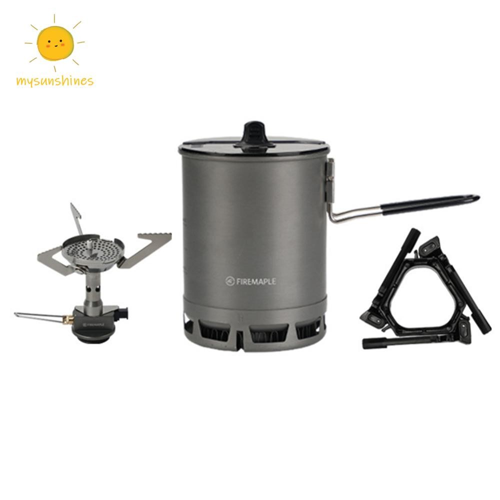 ☀MS 600ml Ultralight Camping หม้อกลางแจ้ง Multi-Function พับได้พกพา เครื่องครัว Universal ความร้อนแลกเปลี่ยนสำหรับ Backpacking