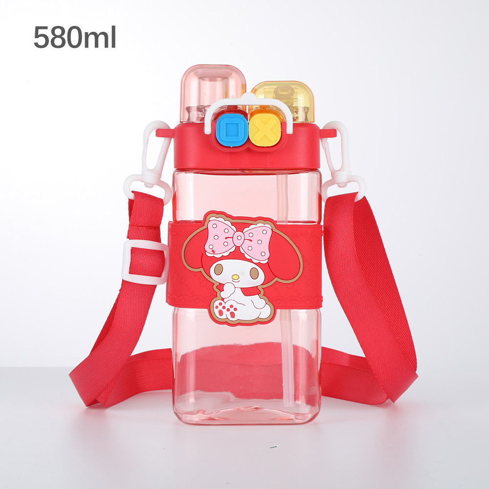ขวดน้ำพลาสติก Sanrio 580 มล. แก้วหัดดื่มสองชิ้น การ์ตูน ขวดน้ำนักเรียน ความจุขนาดใหญ่ ผู้เชี่ยวชาญ - รูปที่ 6