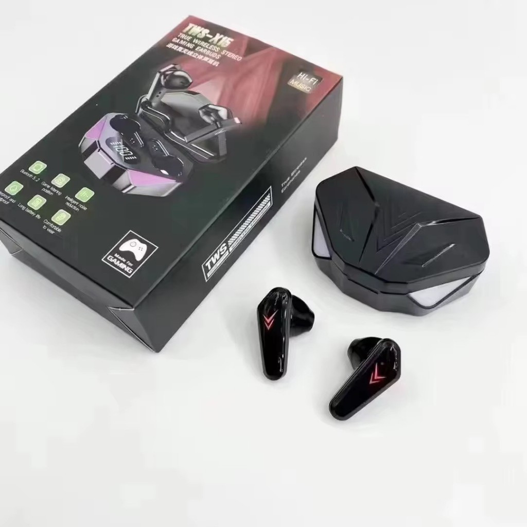 หูฟัง บลูทูธ TWS X15 ไร้สาย Bluetooth 5.3 สเตอริโอเบส 9D ไฮไฟ360° เสียงรอบทิศทาง เล่นเกม จอแสดงผลLED