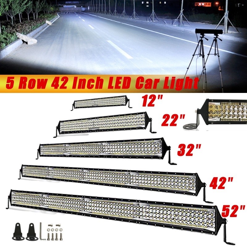 5 แถวหลายรูปแบบ LED Light Bar Spotlight น้ําท่วม Beam LED Bar สําหรับ ATV SUV Offroad LED ทํางาน
