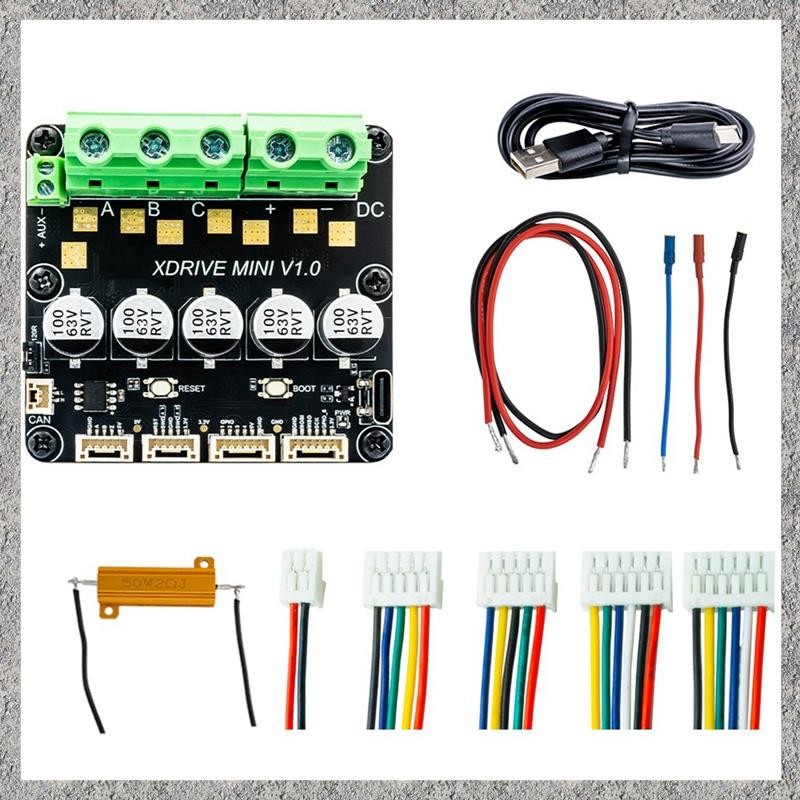 XDrive MINI ตัวควบคุมเซอร์โวมอเตอร์แบบไม่มีแปรงที่แม่นยําสูง อ้างอิงจาก ODrive3.6 พร้อม AS5047P บนบอ