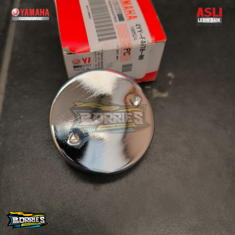 Chrome Chrome Chrome TANK CAP สําหรับ AUTOMATIC DUCK YAMAHA MIO JUPITER RX KING 4YY-F4610-00 เดิม