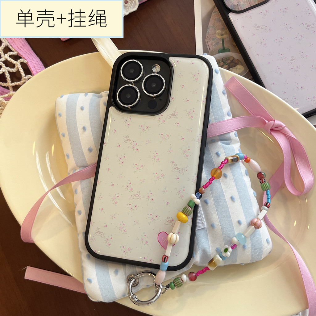 Huiwanju Secret Garden เหมาะสําหรับ iPhone13Pro ขอบดํา Epoxy เคสโทรศัพท์มือถือ ip15ProMax/14/16plus จะไม่ตีเคสเกาหลีสดขนาดเล็ก - รูปที่ 7