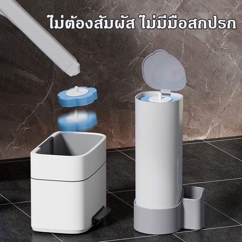 แปรงขัดห้องน้ํา แผ่นของเหลวในตัว แปรงขัดห้องน้ําแบบใช้แล้วทิ้งคุณภาพสูง สครับห้องน้ํา เครื่องขัดห้องน้ํา【อาหารเสริมฟรี 】 - รูปที่ 7