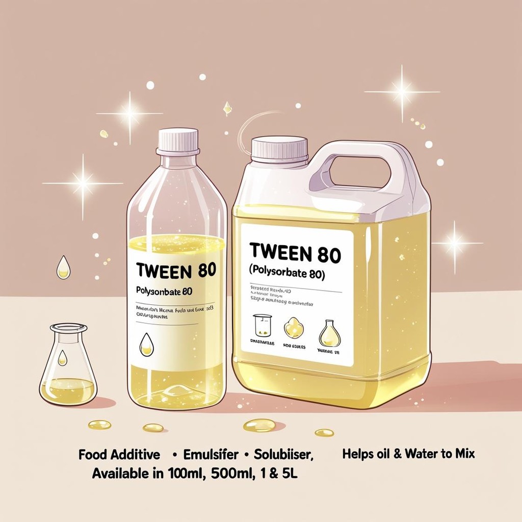 Polysorbate 80 / Tween 80 – Emulsifier Food Grade [100mL / 500mL / 1L] Solubiliser Oil & Water Mixer