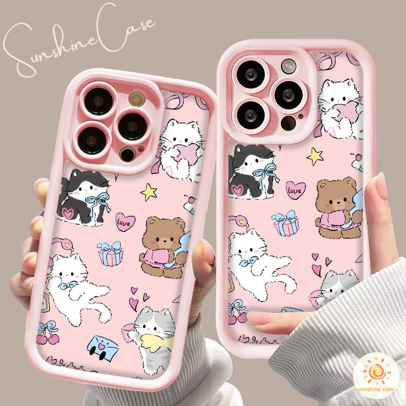 พร้อมส่ง เคสมือถือสำหรับOPPO รูปแมวสวยงามของขวัญ รูปที่ 8