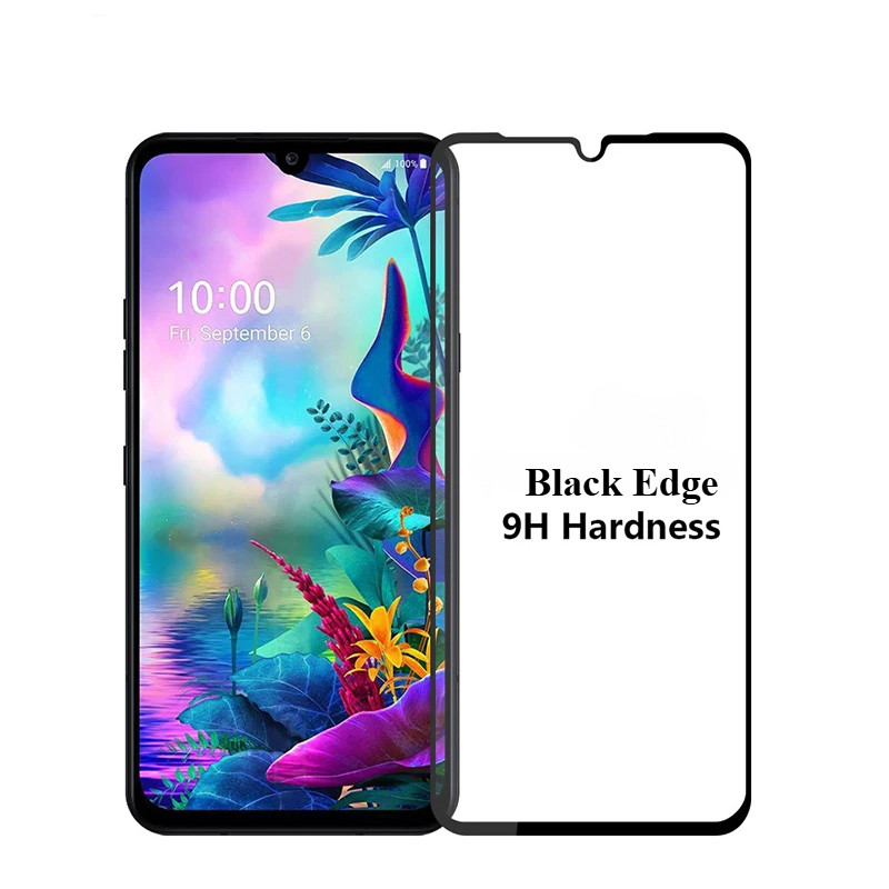 1-3Pcs กระจกนิรภัยสําหรับ LG V60 V50S G8X ThinQ 5G UW สีดําขอบป้องกันหน้าจอสําหรับ LG Q92 Q70 Q630 Q