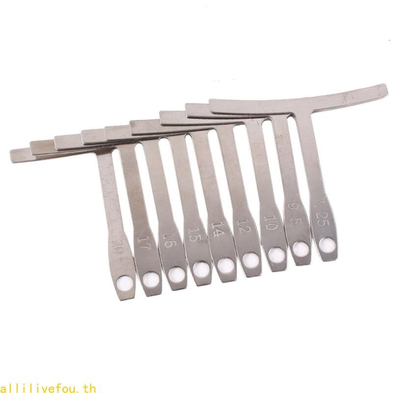LIVE 9 ชิ้น Universal Understring Radius Gauge สําหรับซ่อมกีตาร์และบํารุงรักษา