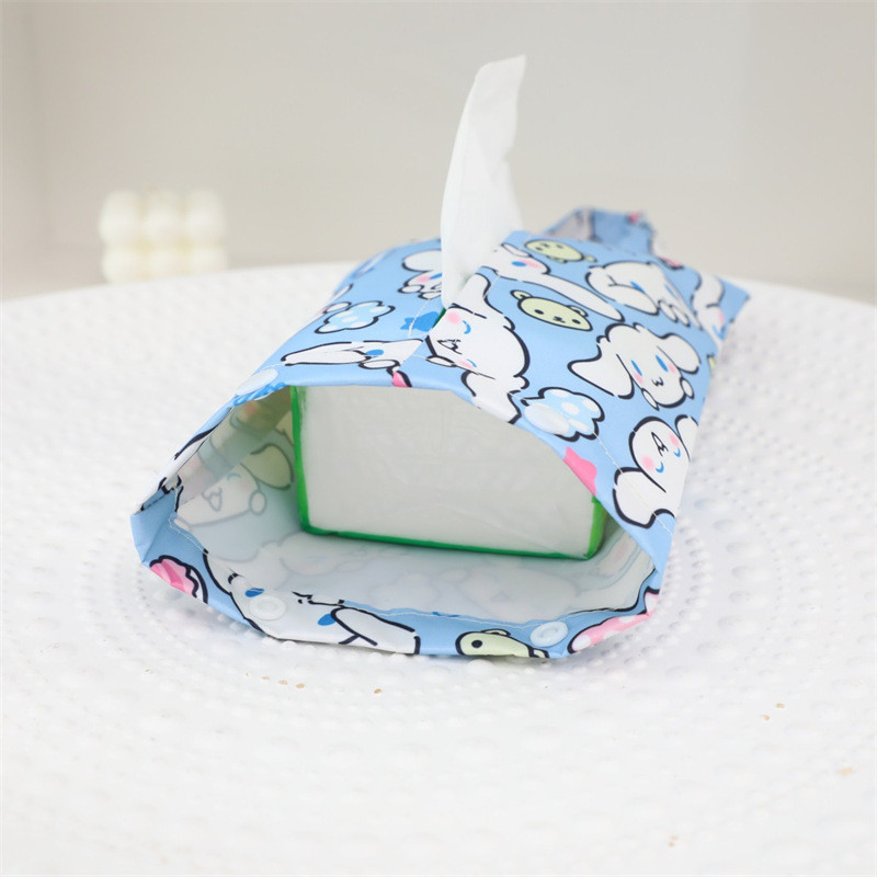 ปลอกกระดาษชำระลายการ์ตูน Kuromi & Labubu น่ารัก ♥ กระเป๋าผ้าเก็บกระดาษชำระแบบห้อยรถยนต์ ✅ กันน้ำ พกพาสะดวก ใช้ได้ทั้งในรถและที่บ้าน - รูปที่ 3