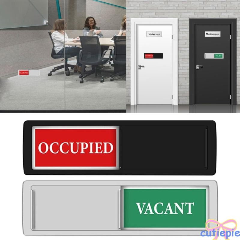 Cutie ป้ายห้องน้ําห้องน้ํา Occupied Vacant ป้ายประตู Vacant หรือใช้ Slider