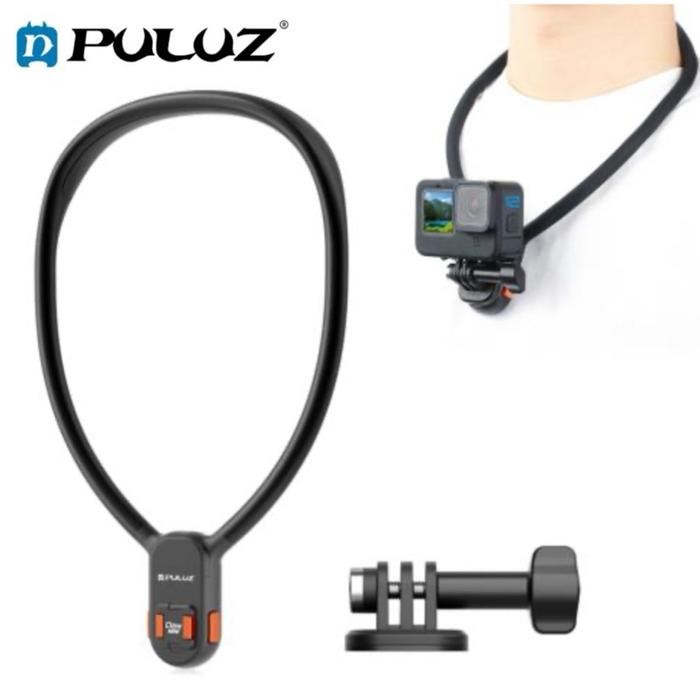 PULUZ PU728B ขี้เกียจคอแม่เหล็ก Quick Release POV View Mount สายคล้องคอสําหรับ HP Gopro DJI อุปกรณ์เ