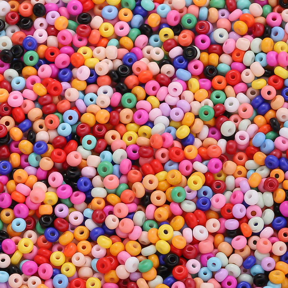 ลูกปัดข้าวแก้วสีทราย 3มม. 500ชิ้น สำหรับDIYเครื่องประดับ handmade งานแฮนด์เมด