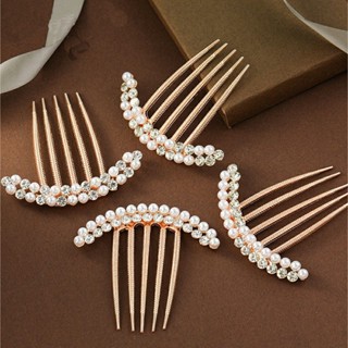 หวีไข่มุกอันวิจิตร หวีห้าซี่ เครื่องประดับผมเจ้าสาวไข่มุก อุ…