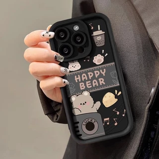 น่ารัก หมีน้อยชานม For Samsung Galaxy A15 A24 A14 A50 A04s A11 A05 A04 A05s A13 A03s A32 A03 A53 A34 A54 A12 A04E เคส