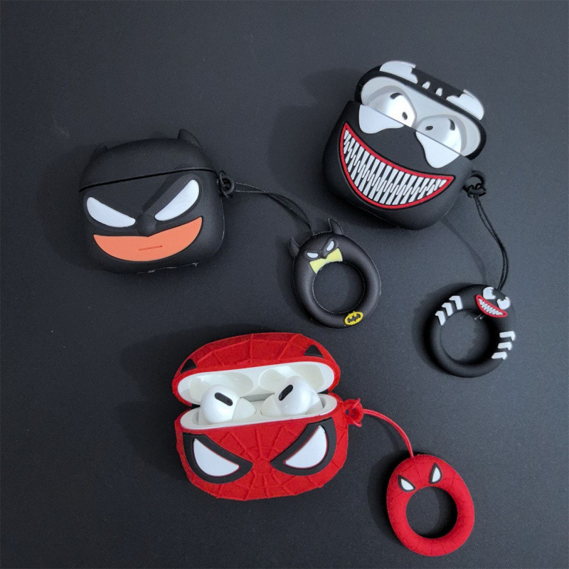 เคสหูฟัง Spider Man Venom AirPods 4/3/2/1 AirPodsPro2 ซิลิโคนป้องกันการตกหล่น
