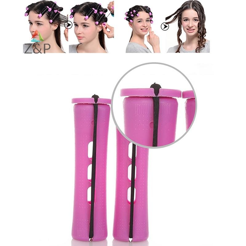Z&P 12pcs แท่งดัดสั้นเย็น Wave Rods ผม Curler ความร้อนดัด Rods ลูกกลิ้งม้วนผม Curlers Curling เครื่องมือผม COD