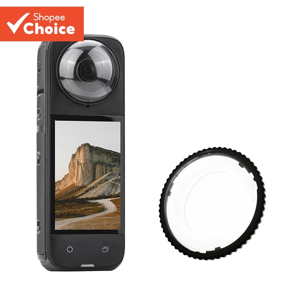 Flymile เลนส์ Guards สําหรับ Insta360 X4 Anti-Scratch Protector ฝาครอบหมุนเกราะป้องกันเลนส์กล้องกระจกป้องกัน