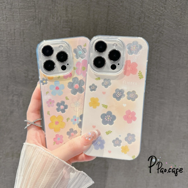 เคสดอกไม้ศิลปะสดน่ารักสีสันสดใส เคสไอโฟน13 เคส IPhone 17 AIR 11 16 13 14 15 12 Pro Max XR X XS Max 16 8 7 15 Plus SE2020