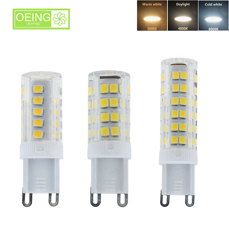 OEING หลอดไฟ LED G9 AC85-265V 3W 5W 7W Warm 3000K สีขาว 6000K 360 Beam มุม 2835 SMD 33/51/75LED โคมไฟตั้งโต๊ะโคมไฟโคมระย้าหลอดไฟ