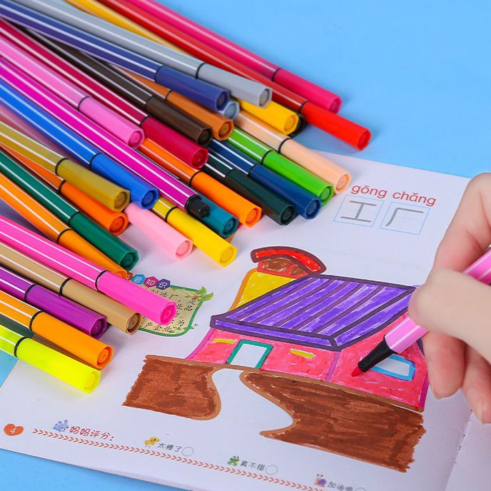 ชุดปากกาเมจิก 12 สี สีสดใส หลากหลาย ใช้งานได้กับงานศิลปะทุกประเภท
