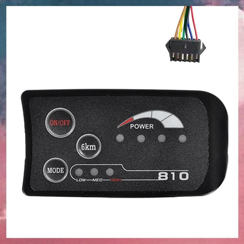 SM 6PIN S810 E-Bike จอแสดงผล LED 36V IP65 UART Protocol สําหรับรถจักรยานไฟฟ้า มิเตอร์เปลี่ยนชิ้นส่วน