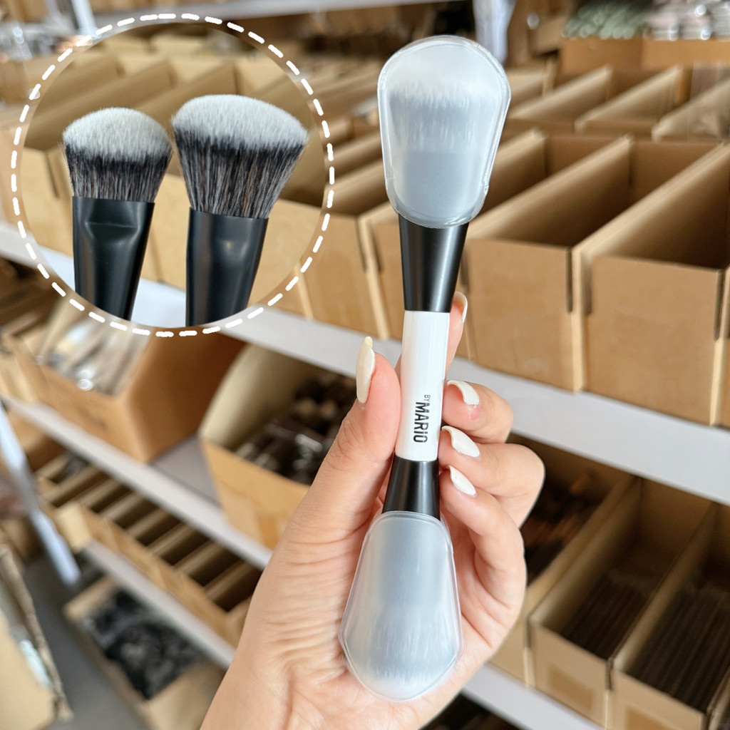 แต่งหน้าโดย Mario แปรงแต่งหน้า F4 Double-Headed Highlight Blush Foundation Brush Board Ni แนะนํา