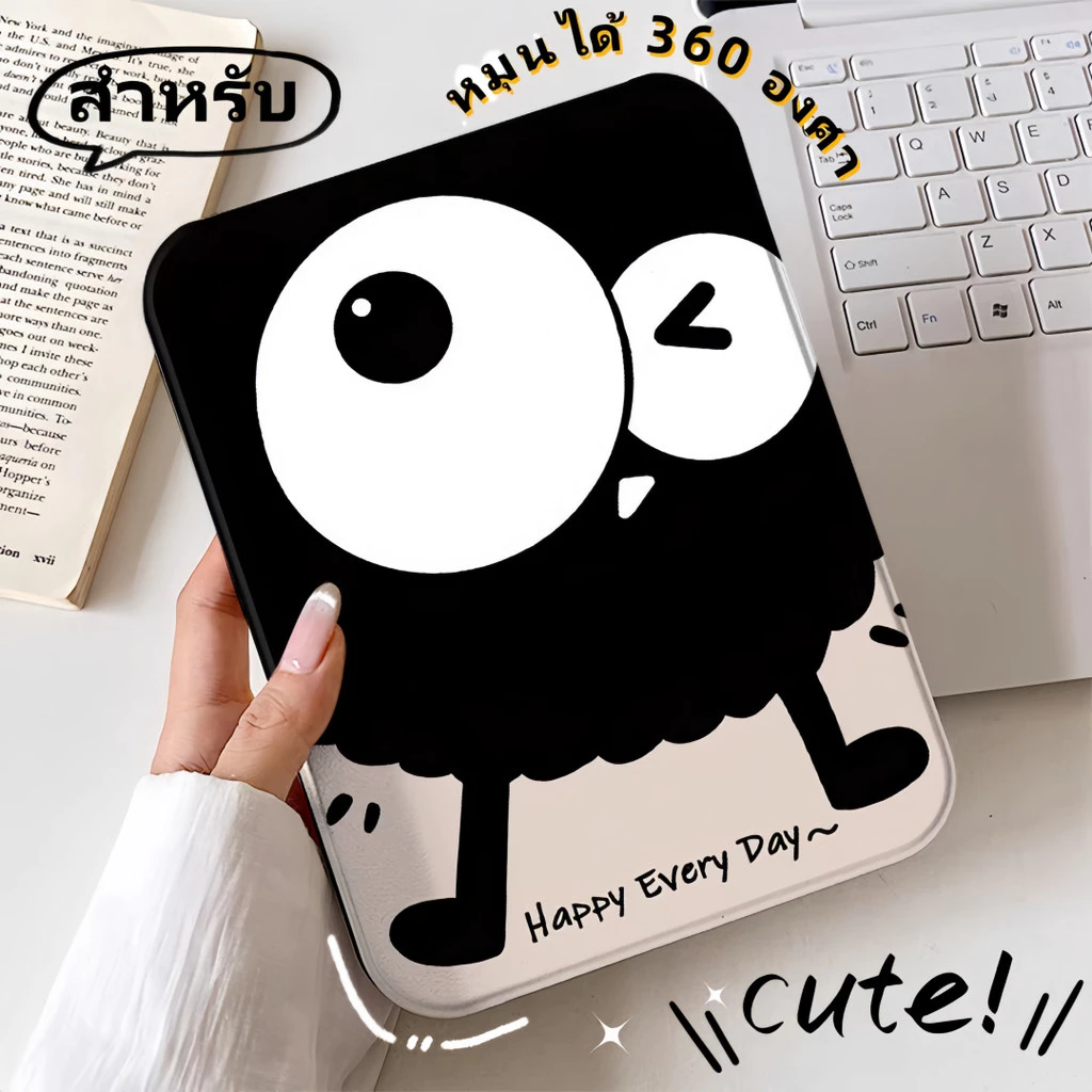 สําหรับ Samsung Galaxy Tab S10FE S 10+ S9 S9FE S8 A9+ S6 Lite S7+ S8+ A8 หมุนพร้อมที่ใส่ดินสอสมาร์ทสําหรับแท็บเล็ต
