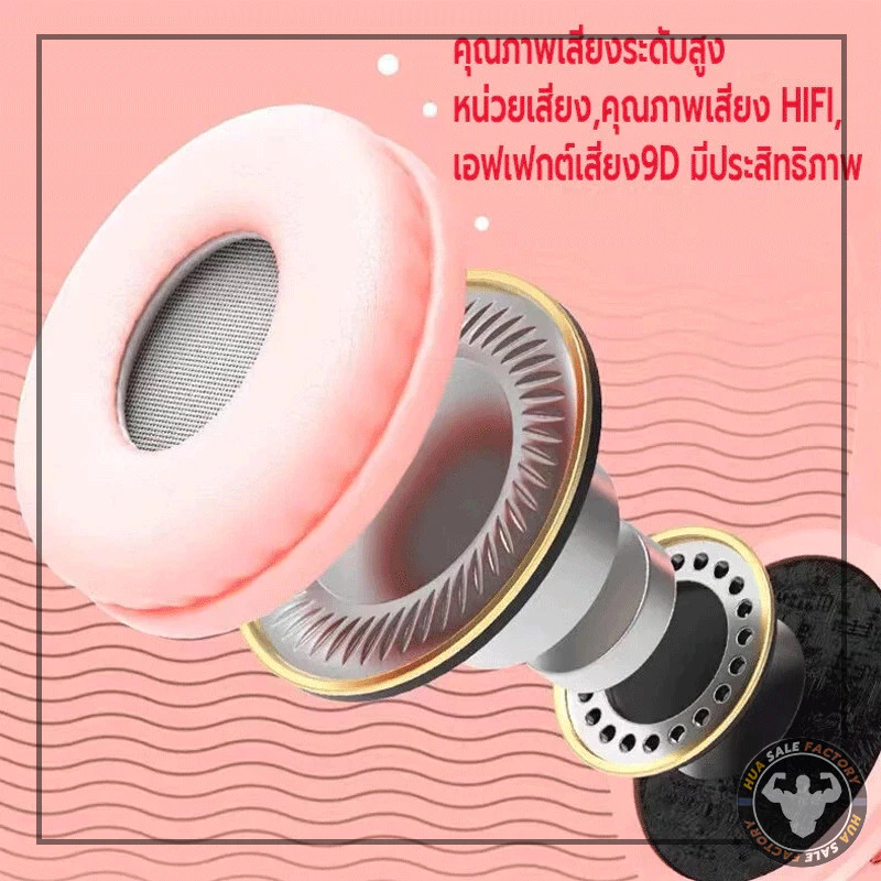 ชุดหูฟังพร้ ไร้สายสีลดเ สียงรบกวนเป หูฟังแมวมีไฟ เสียงรอบทิศทาง 360 องศา (Cat Ear) สําหรับสมาร์ทโฟน/แท็บเล็ต thumbnail 9