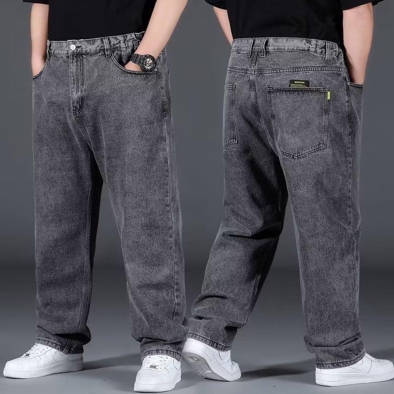 MNO.9 Jeans 904 กางเกงยีนส์ขายาว Size29-42 ทรงกระบอก เอวสม็อกหลัง กางเกงยีนส์ไซส์ใหญ่ ทรงหลวม
