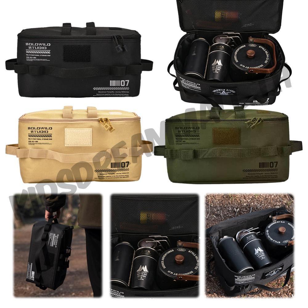 กระเป๋าเก็บของสำหรับการตั้งแคมป์ กระเป๋าใส่อุปกรณ์รับประทานอาหารความจุขนาดใหญ่สำหรับกิจกรรมในครอบครัว