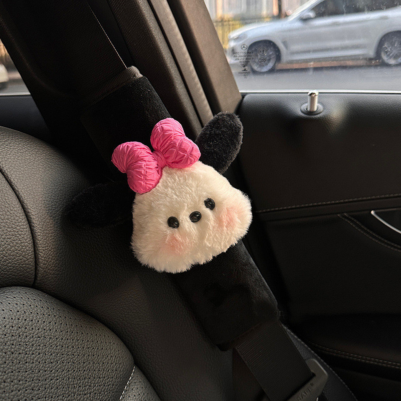 รถที่นั่งเข็มขัดปกการ์ตูนน่ารักลูกสุนัขไหล่ เบาะ สายรัดป้องกัน - รูปที่ 5