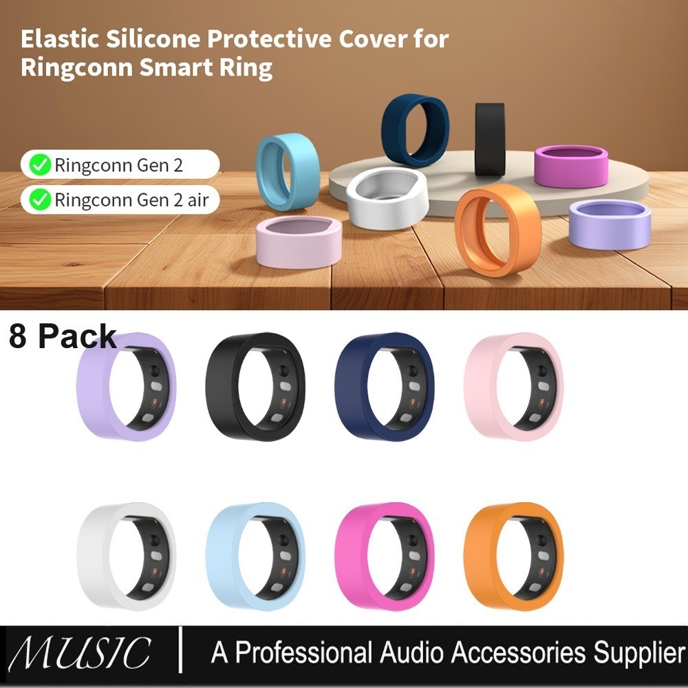 8 แพ็คแหวนสําหรับ Ringconn Gen 2/2 air, Anti-Scratch กันกระแทกซิลิโคนสําหรับ Ringconn Gen 2/2 air