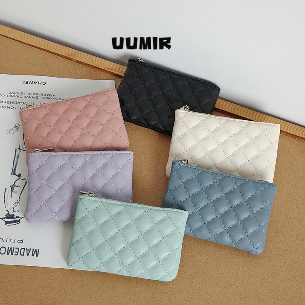 UUMIR  กระเป๋าสตางค์ กระเป๋าใส่เหรียญ หนัง PU มีซิป น้ําหนักเบา แบบพกพา สําหรับผู้หญิง