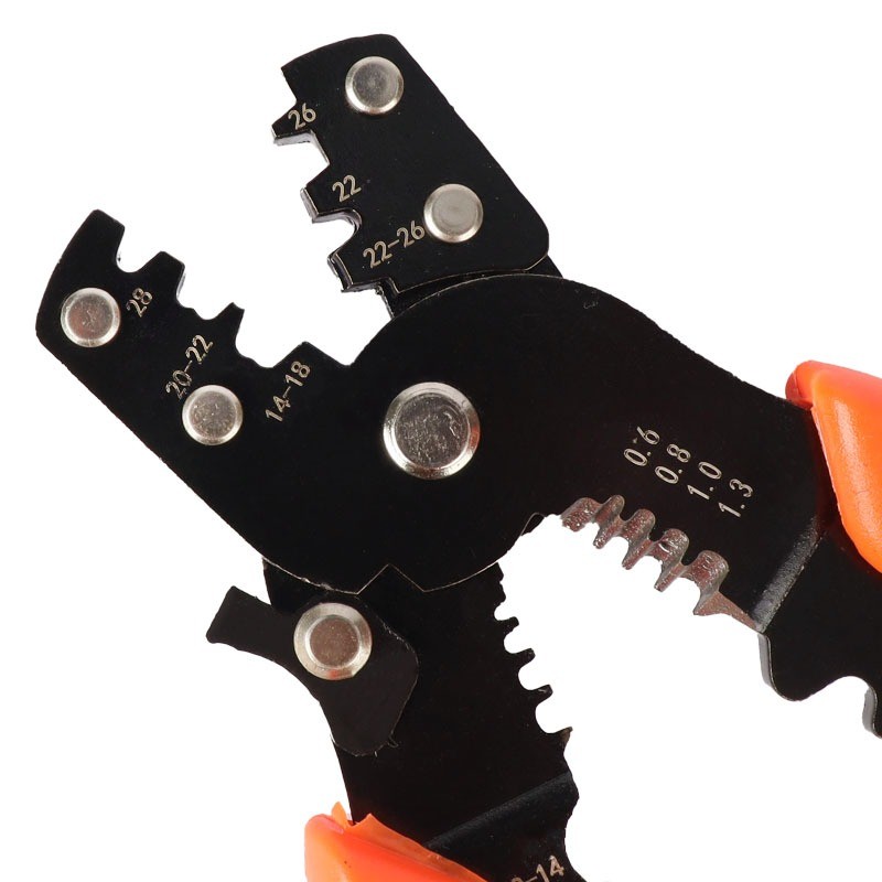 MUSCLE COW คีมตัด ปอก ย้ำ สายไฟ 8 นิ้ว คีมเฉพาะทางสำหรับตัด ปอก และย้ำหางปลา - รูปที่ 6