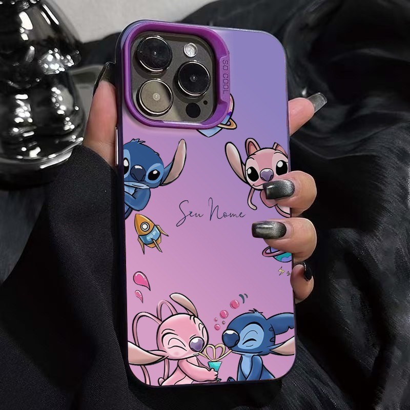 Infinix X6532 X6525 X6525D X6525B X6526 X6515 X6516 X6511 น่ารัก Stitch กรณีที่กําหนดเองชื่อพรีเมี่ย